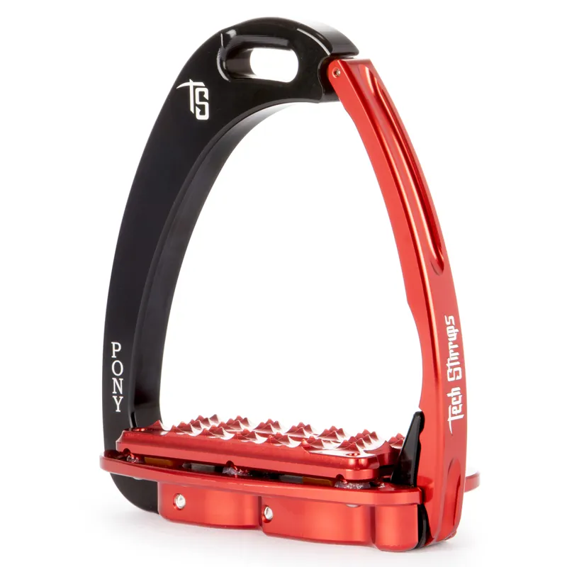 Tech Stirrups Venice Pony Plus - Black/Red